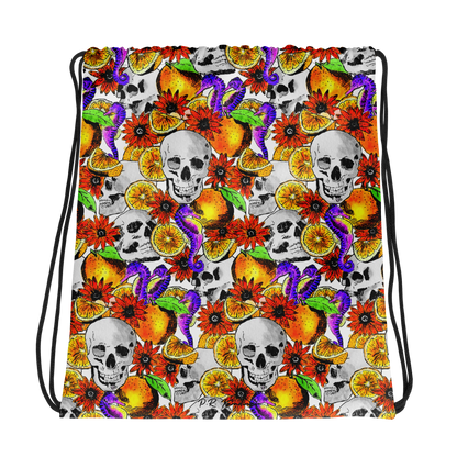 Drawstring bag (Skulls & Oranges)