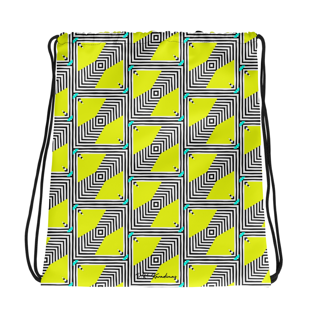 Drawstring bag (Retro Yellow)