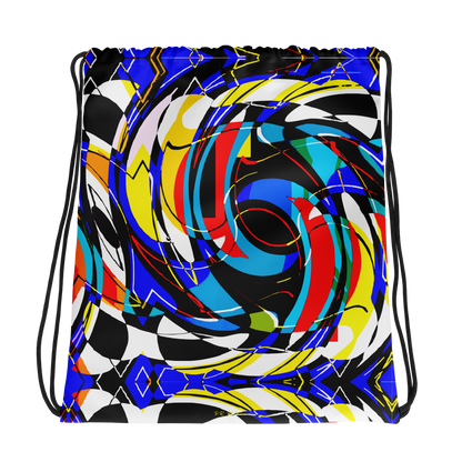 Drawstring bag (Blue Swirls)