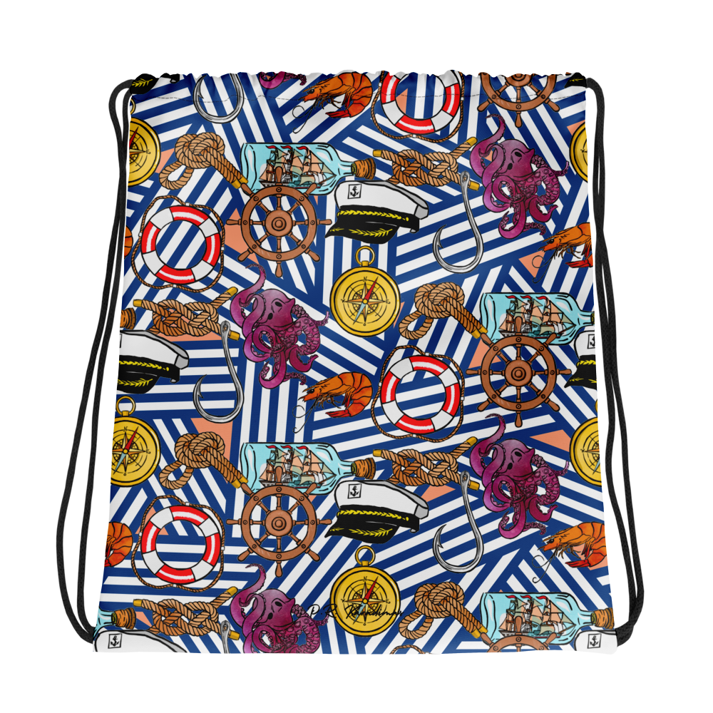 Drawstring bag (Nautical|Stripes)