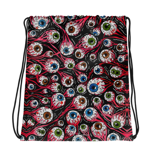 Drawstring bag (Eyeballs|Black)