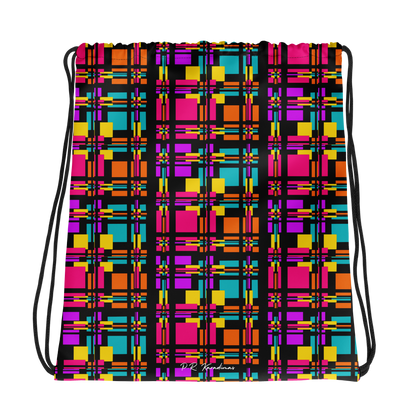 Drawstring bag (Rainbow Plaid)