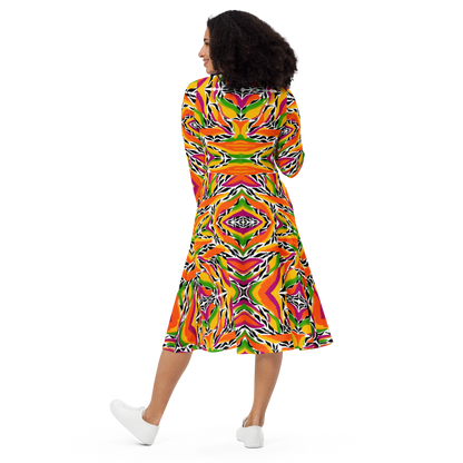 Long sleeve midi dress (Mango Mosaic)