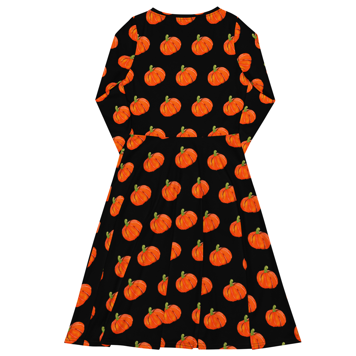 Long sleeve midi dress (Pumpkins)