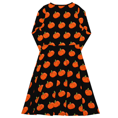 Long sleeve midi dress (Pumpkins)