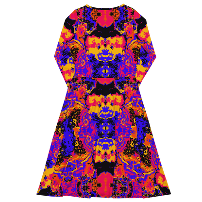 Long sleeve midi dress (Brain Scan)