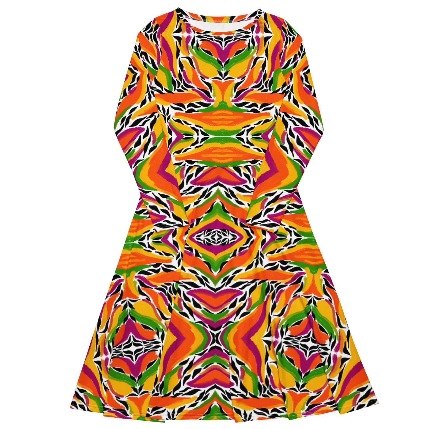 Long sleeve midi dress (Mango Mosaic)