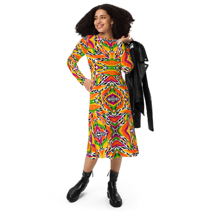 Long sleeve midi dress (Mango Mosaic)