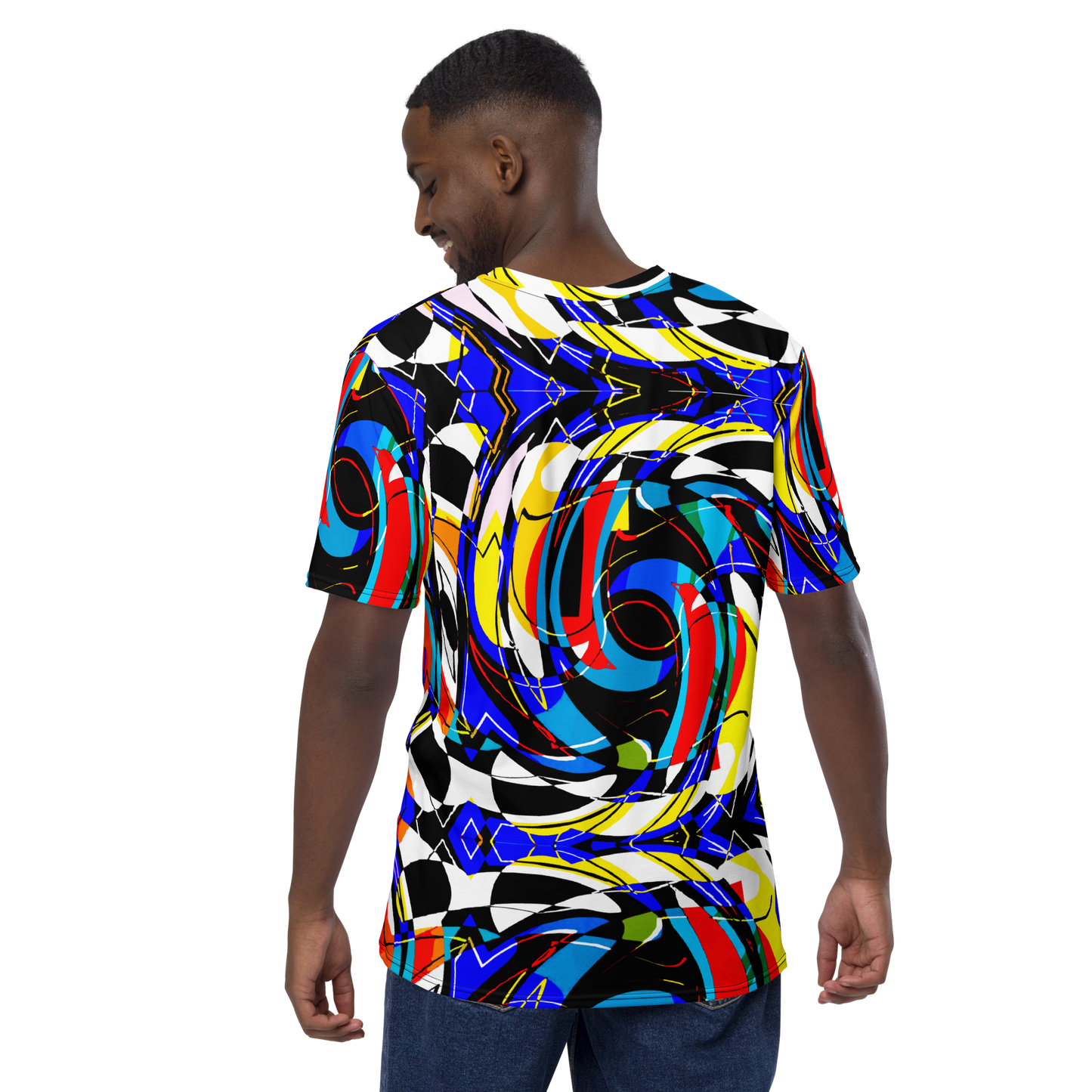 Men's t-shirt (Blue Swirls)