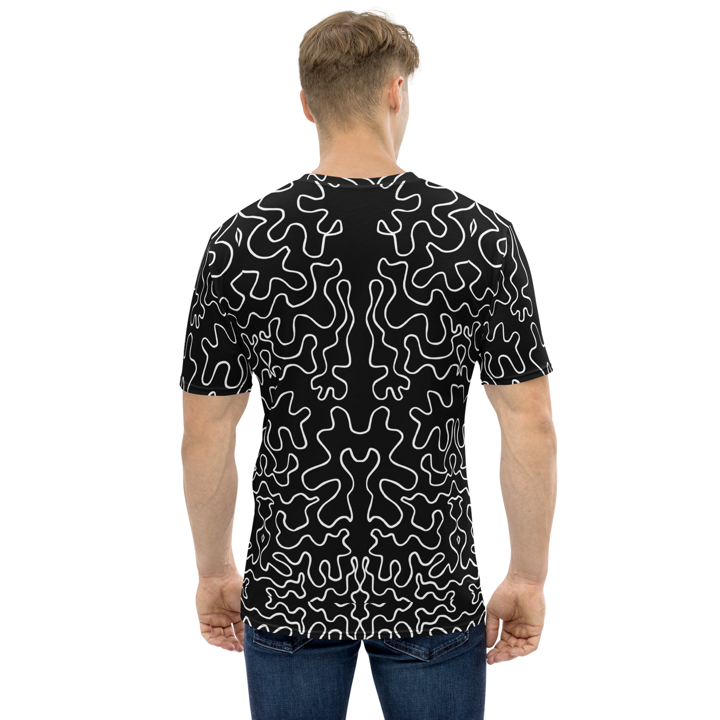 Men's t-shirt (Black & White Squiggle)