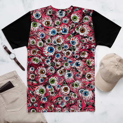 Men's t-shirt (Eyeballs|Black Sleeves)