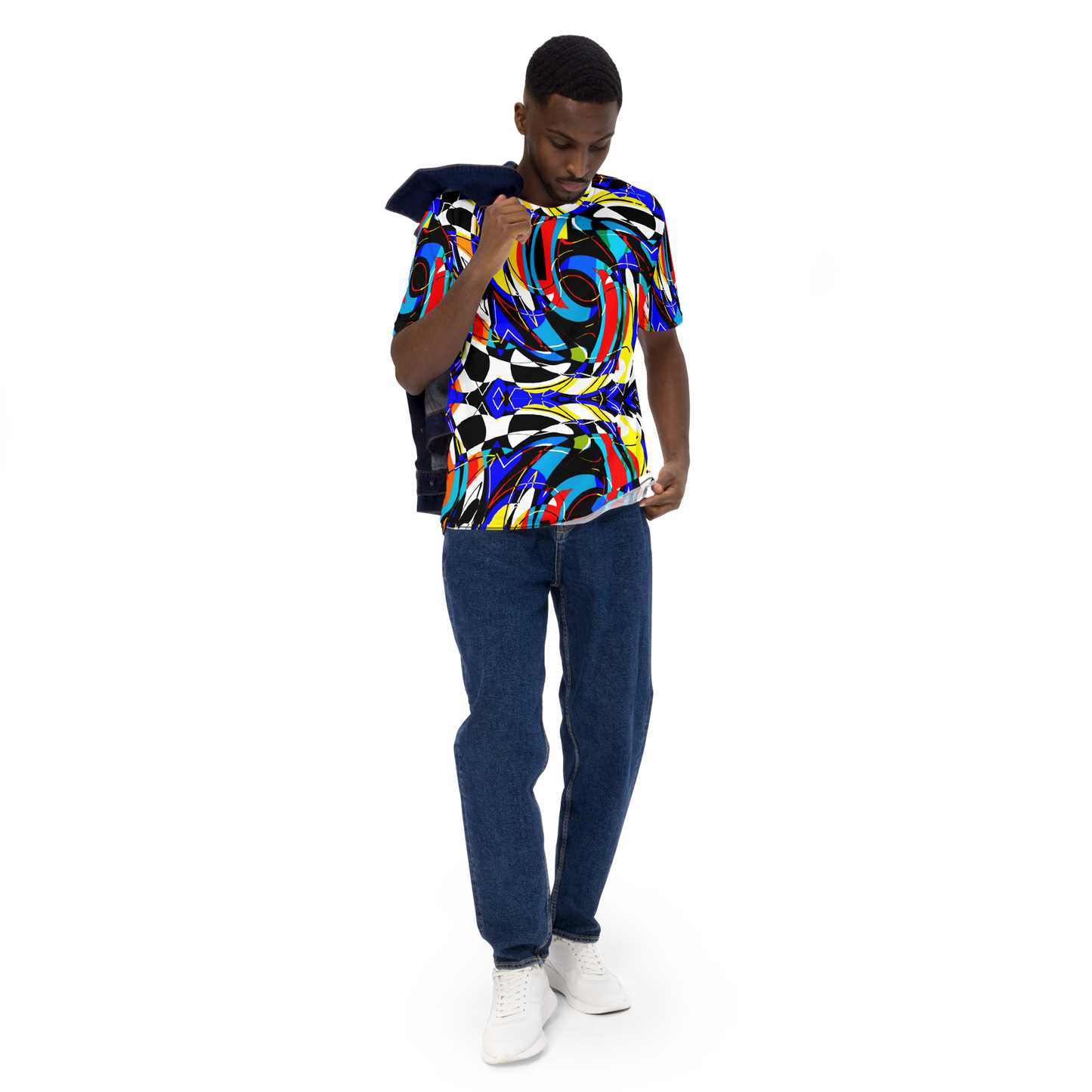 Men's t-shirt (Blue Swirls)