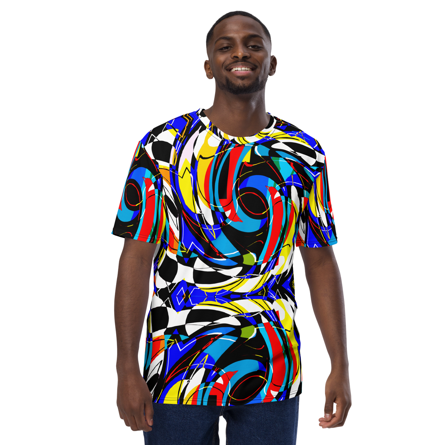 Men's t-shirt (Blue Swirls)