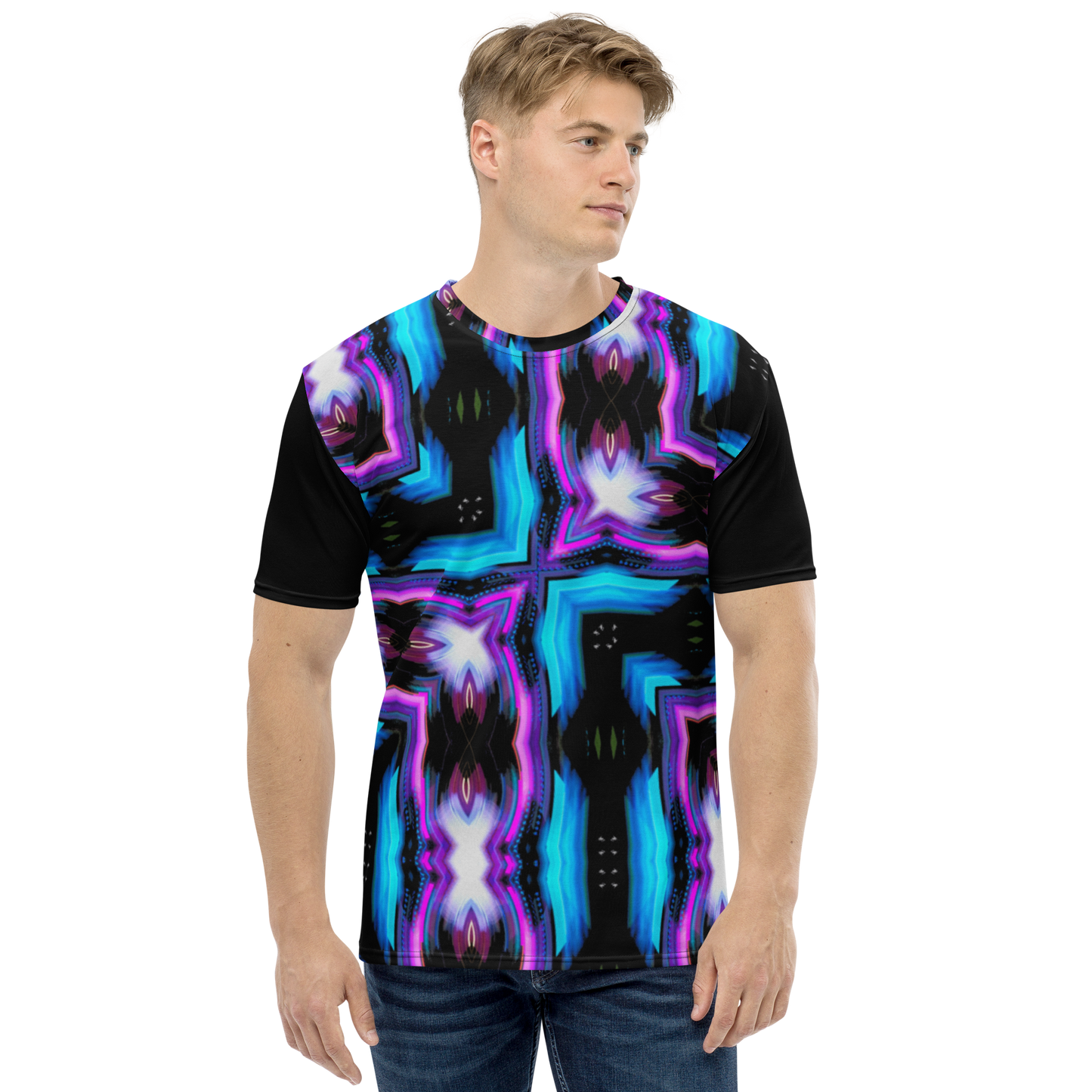 Men's t-shirt (Neon Purple & Blue)