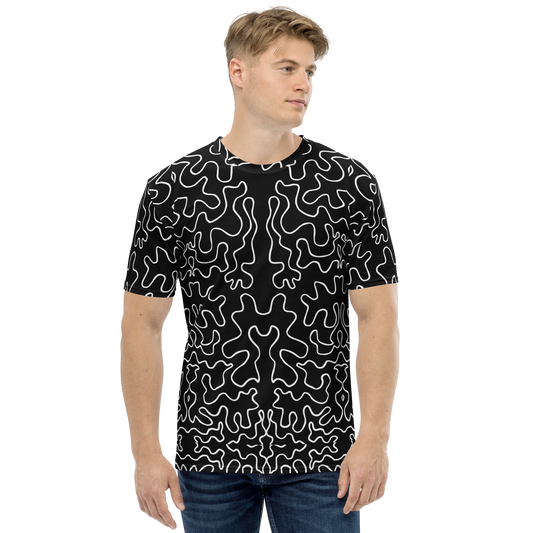 Men's t-shirt (Black & White Squiggle)