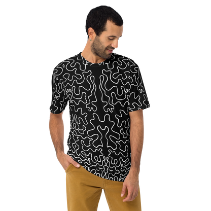 Men's t-shirt (Black & White Squiggle)