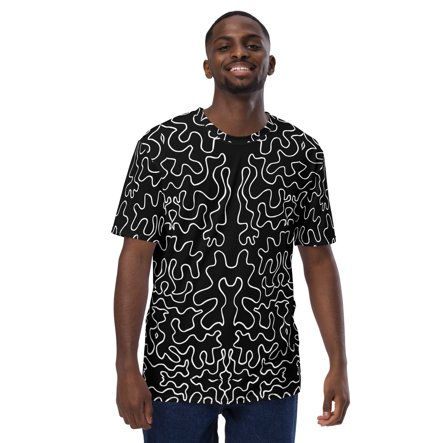 Men's t-shirt (Black & White Squiggle)