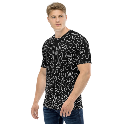 Men's t-shirt (Black & White Squiggle)