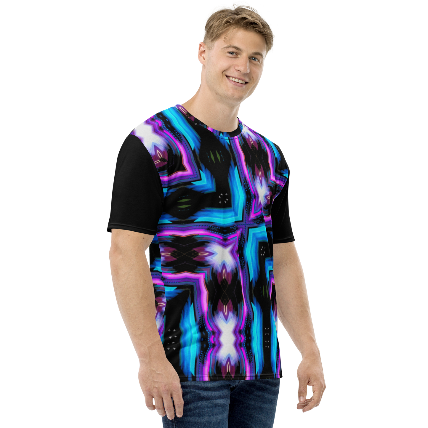 Men's t-shirt (Neon Purple & Blue)