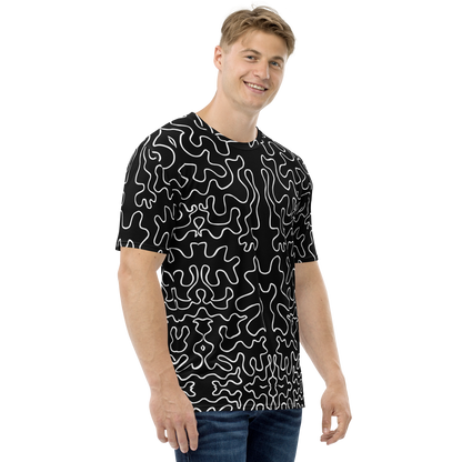 Men's t-shirt (Black & White Squiggle)