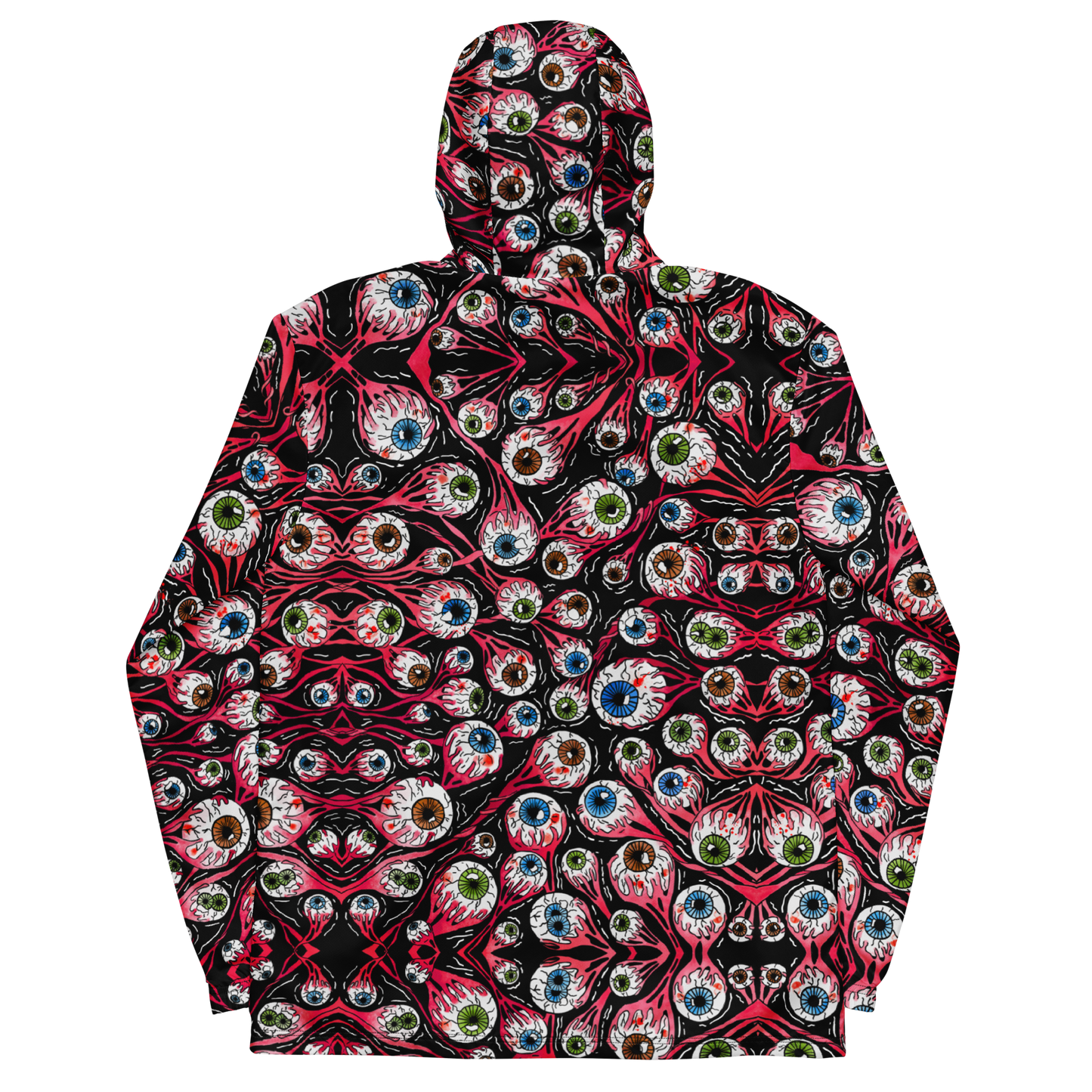 Unisex windbreaker (Eyeballs|Black)