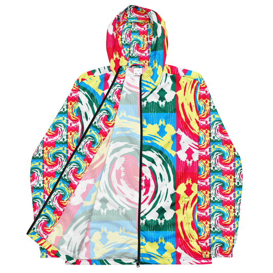 Unisex windbreaker (Pink Waves)