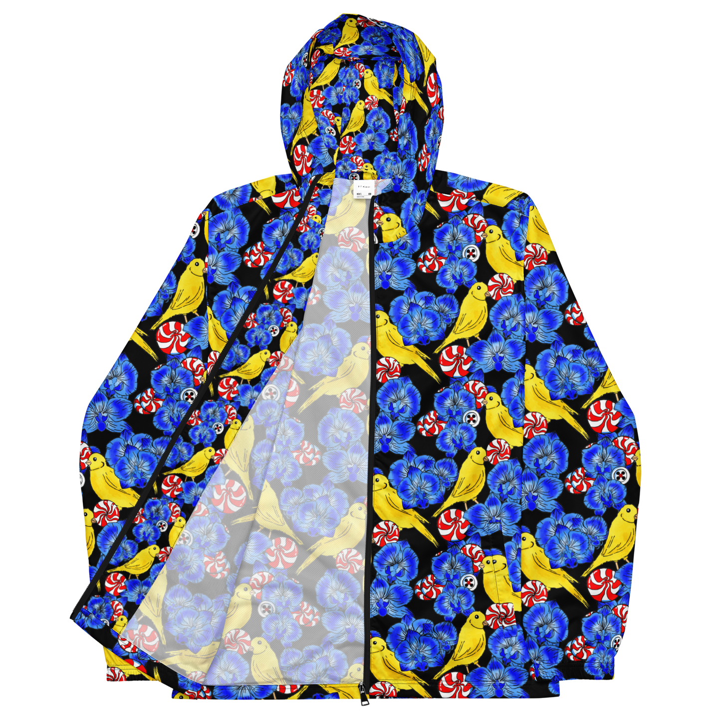 Unisex windbreaker (Canaries & Orchids)