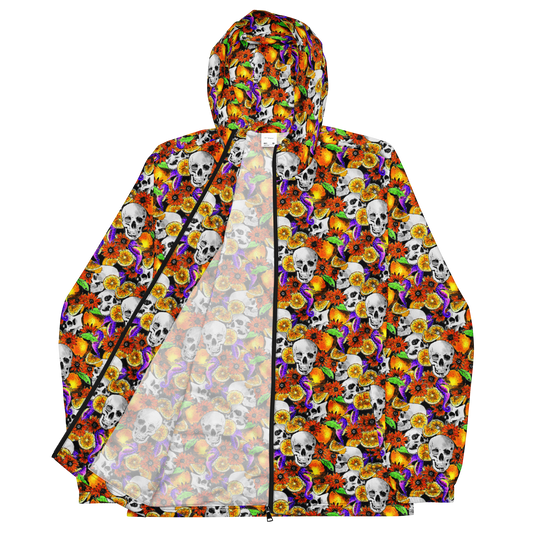 Unisex windbreaker (Skulls & Oranges)