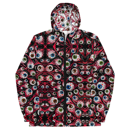 Unisex windbreaker (Eyeballs|Black)