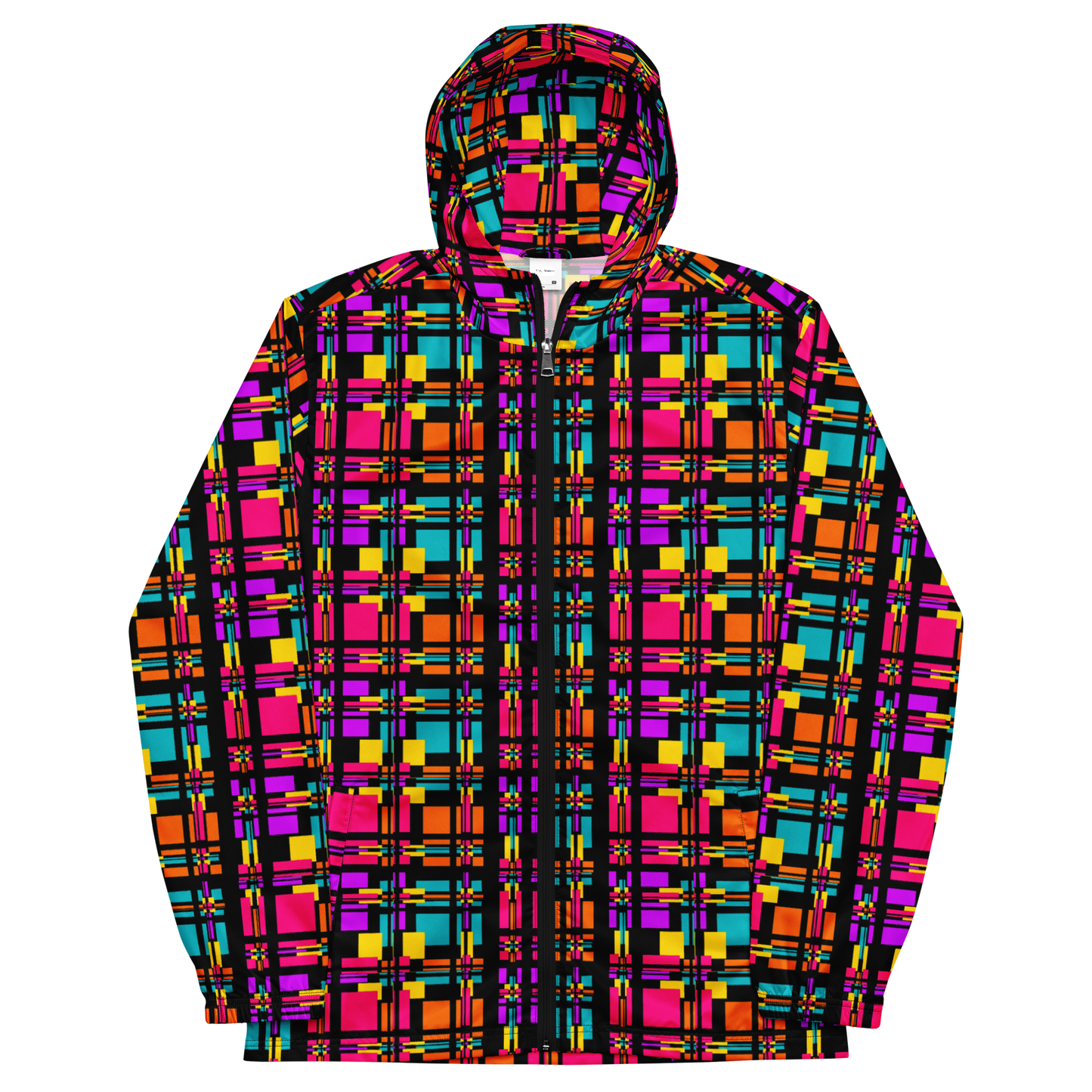 Unisex windbreaker (Rainbow Plaid)