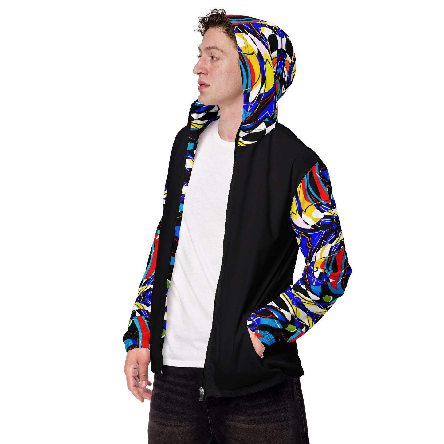 Unisex windbreaker (Blue Swirls)