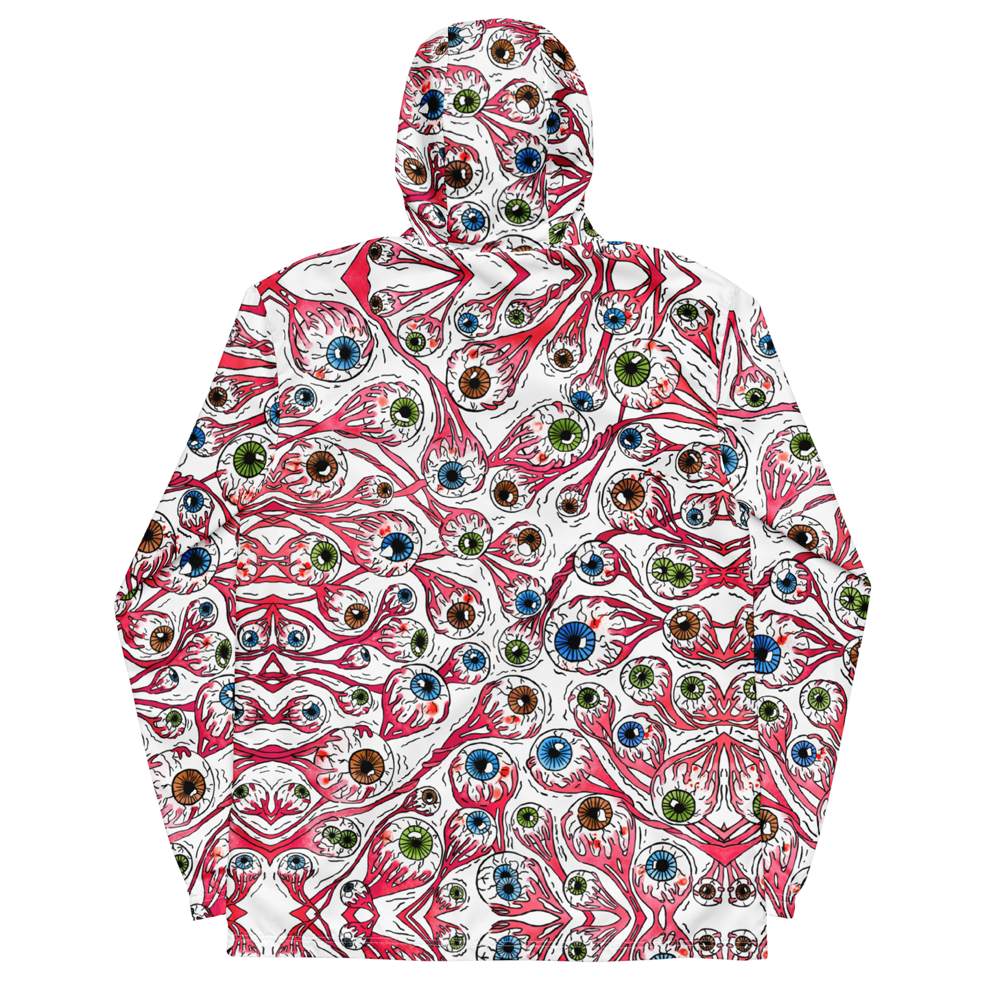 Unisex windbreaker (Eyeballs|White)