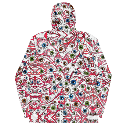 Unisex windbreaker (Eyeballs|White)