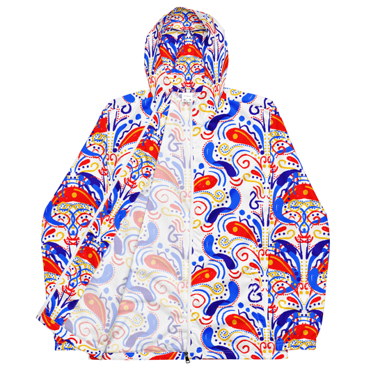 Unisex windbreaker (Talavera-inspired|White)