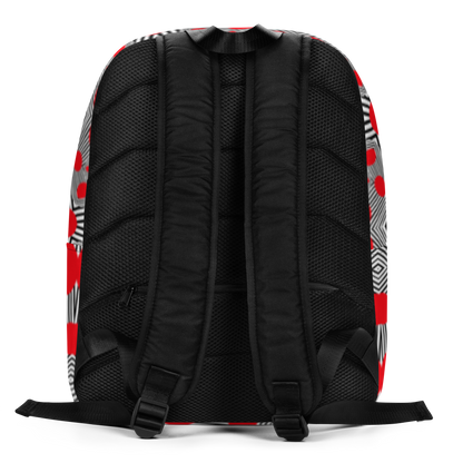 Minimalist Backpack )Red Geometric)