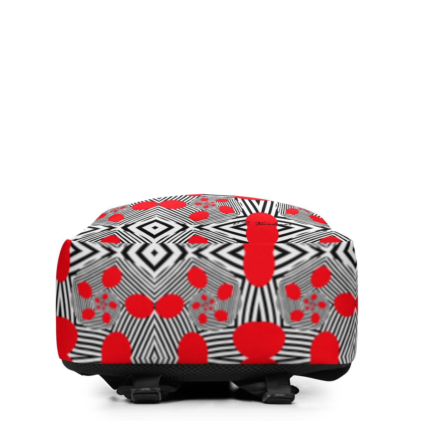 Minimalist Backpack )Red Geometric)