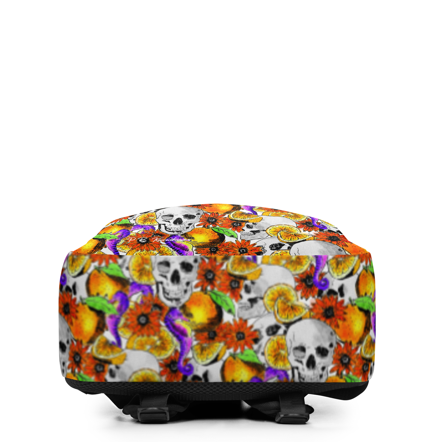 Minimalist Backpack (Skulls & Oranges)