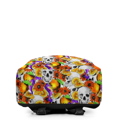 Minimalist Backpack (Skulls & Oranges)