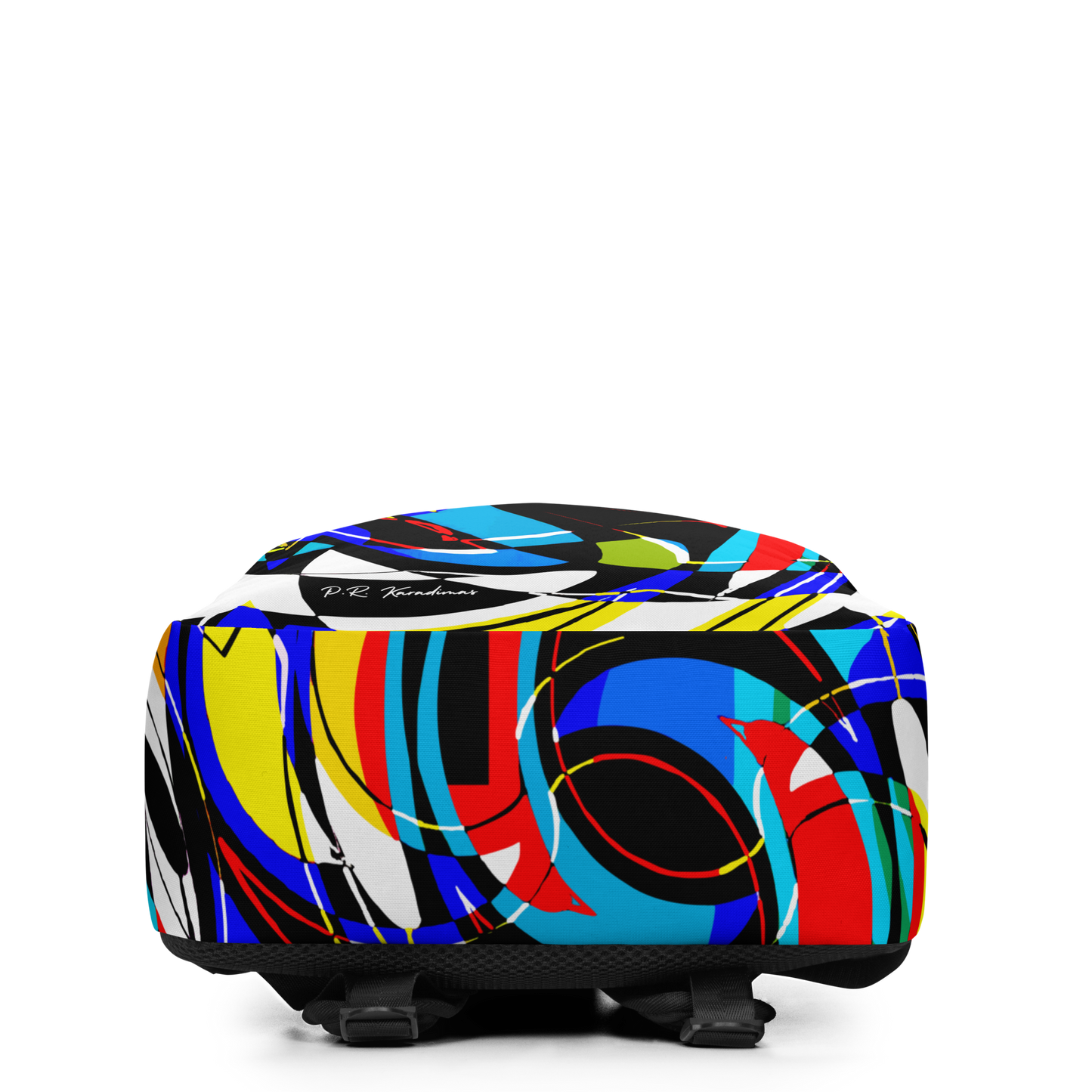 Minimalist Backpack (Blue Swirls)