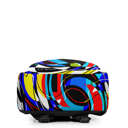 Minimalist Backpack (Blue Swirls)