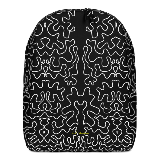 Minimalist Backpack (Black & White Squiggles)