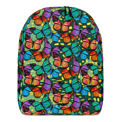 Minimalist Backpack (Butterflies|Green)