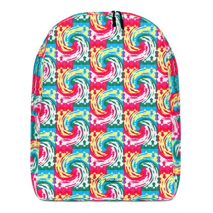 Minimalist Backpack (Pink Waves)