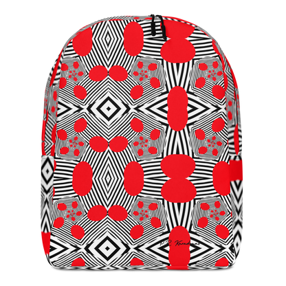 Minimalist Backpack )Red Geometric)