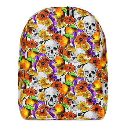 Minimalist Backpack (Skulls & Oranges)