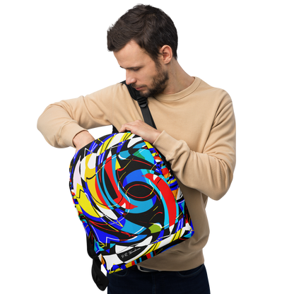 Minimalist Backpack (Blue Swirls)