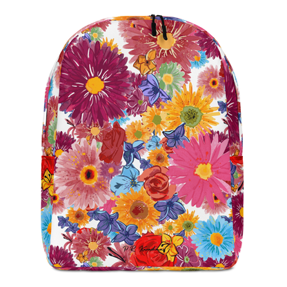 Minimalist Backpack (Watercolor Flowers)