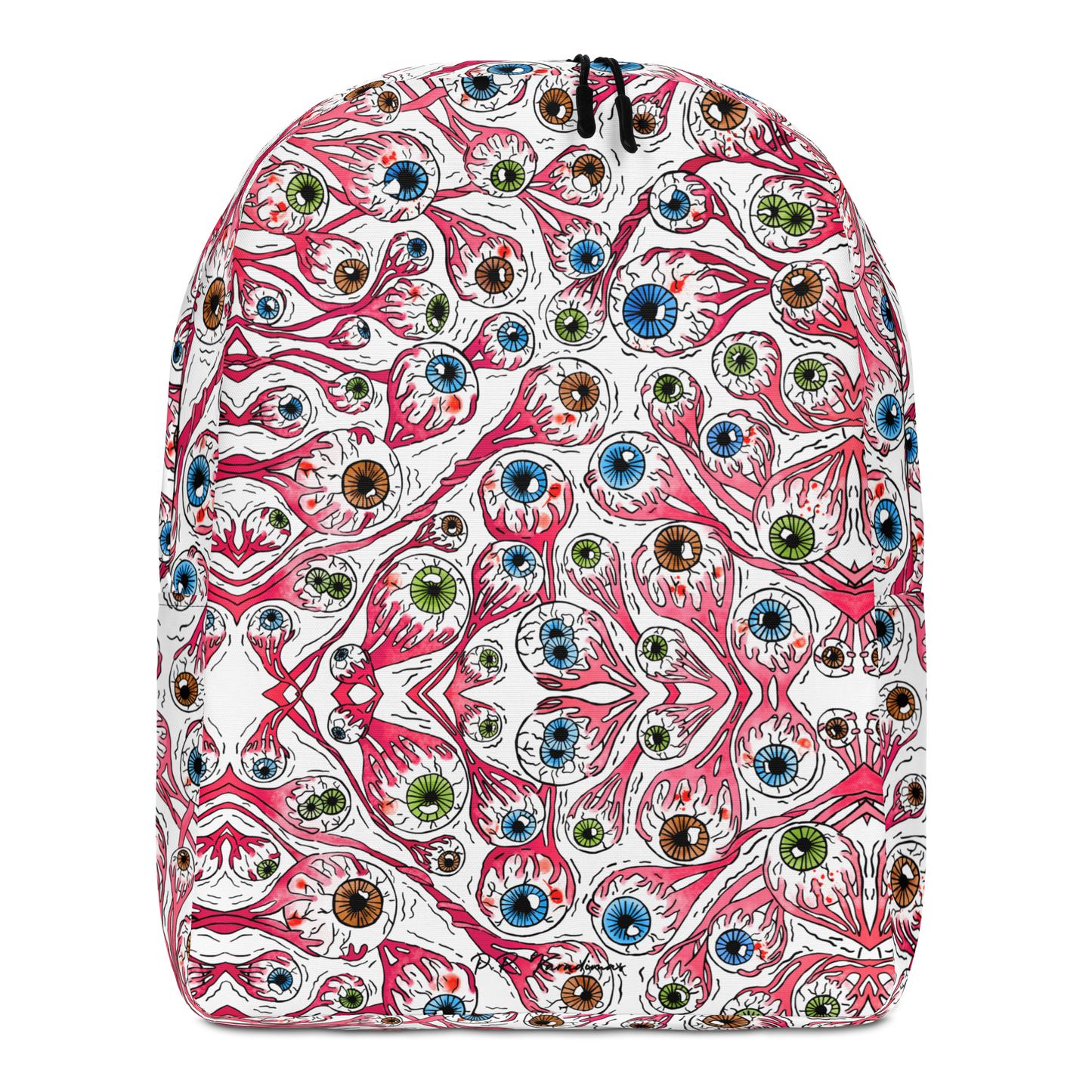 Minimalist Backpack (Eyeballs|White)