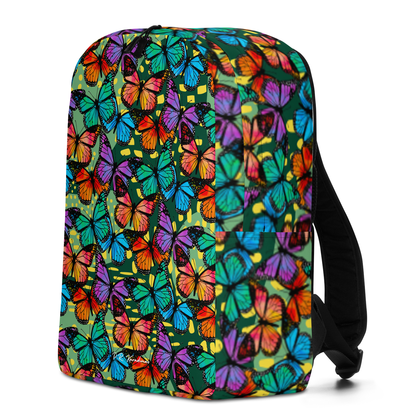 Minimalist Backpack (Butterflies|Green)