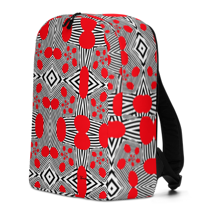 Minimalist Backpack )Red Geometric)